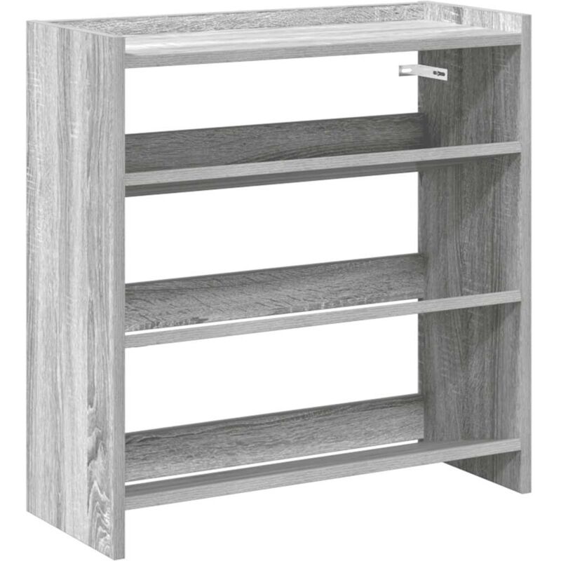 Shoe Rack Grey Sonoma 60x25x62 cm Engineered Wood Vidaxl