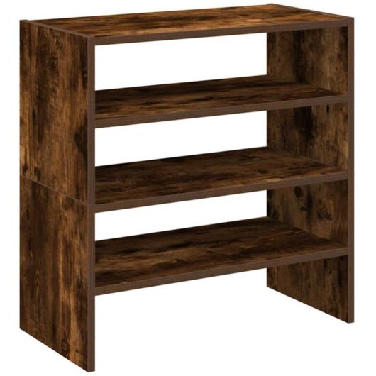 Shoe Racks 2 pcs Stackable Smoked Oak 60x30x30.5 cm Vidaxl