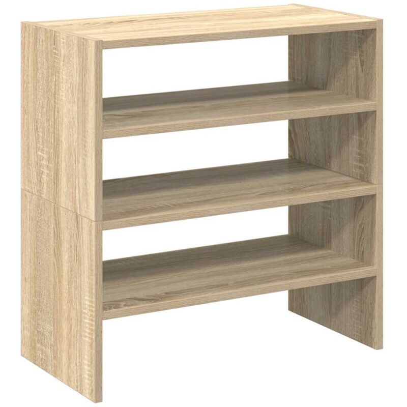 Shoe Racks 2 pcs Stackable Sonoma Oak 60x30x30.5 cm Vidaxl