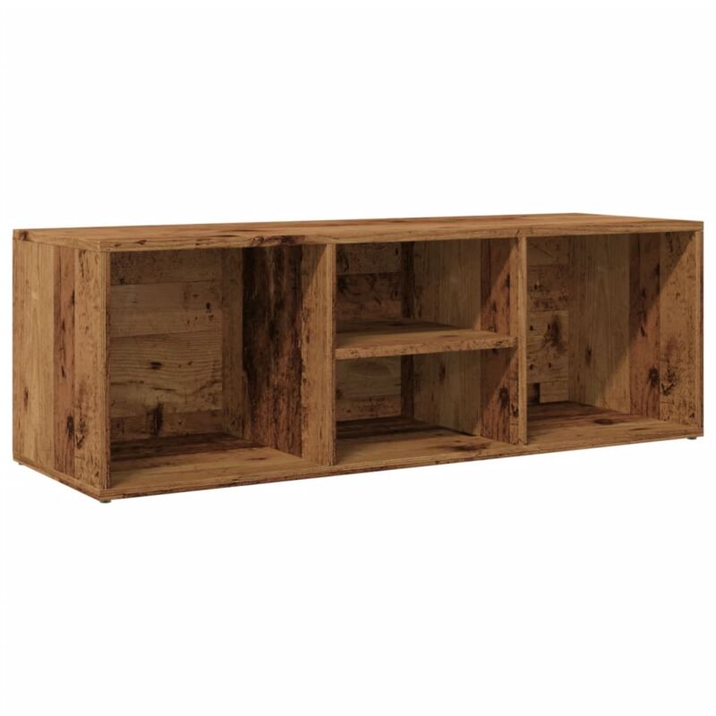 Shoe Storage Bench Old Wood 105x35x35 cm Engineered Wood Vidaxl