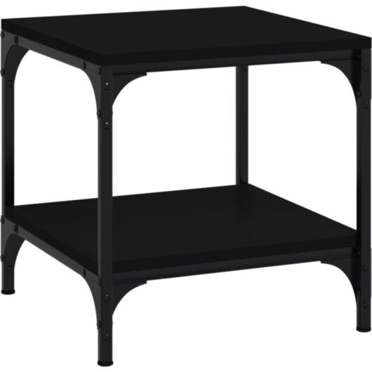 Side Table Black 40x40x40 cm Engineered Wood Vidaxl