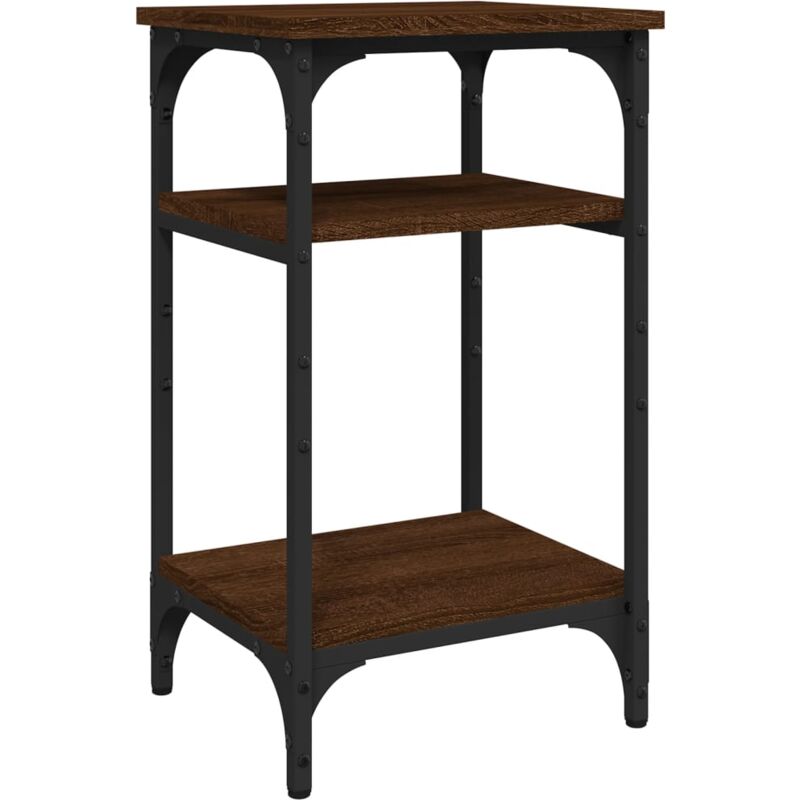 Side Table Brown Oak 35x30x60 cm Engineered Wood vidaXL