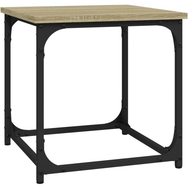 Side Table Sonoma Oak 40x40x40 cm Engineered Wood Vidaxl
