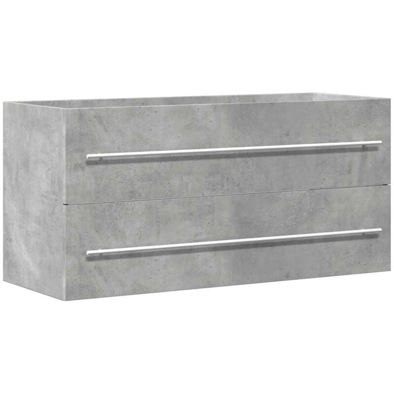 Sink Cabinet Concrete Grey 100x38.5x48 cm Engineered Wood Vidaxl