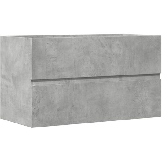 Sink Cabinet Concrete Grey 90x38.5x45 cm Engineered Wood Vidaxl
