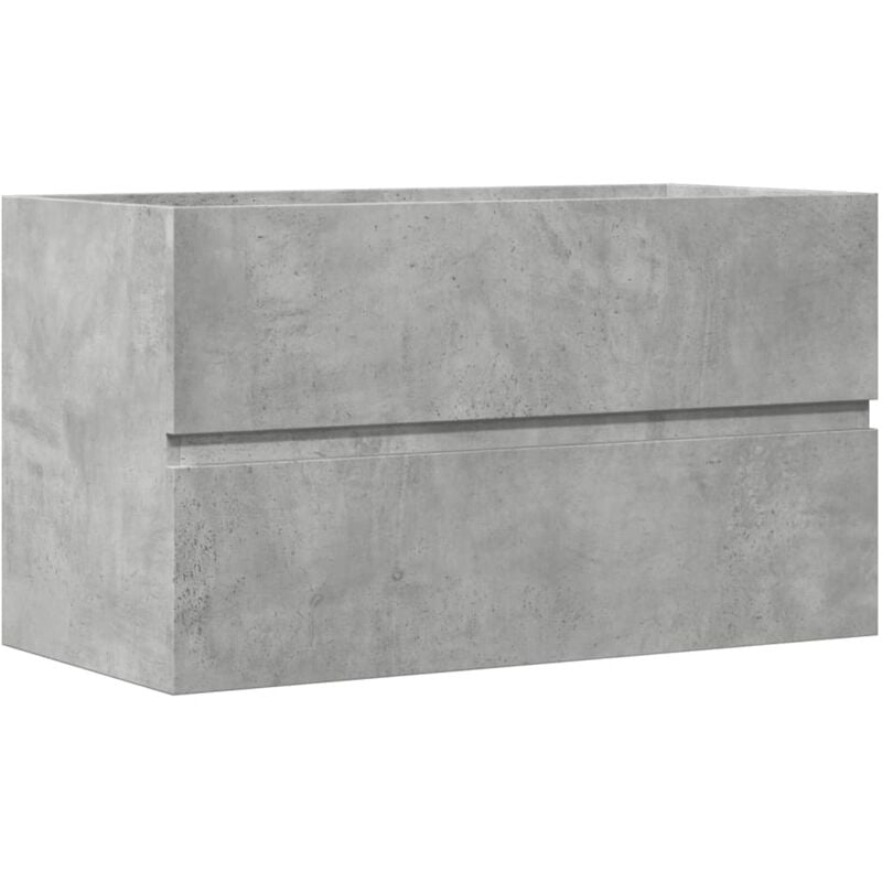 Sink Cabinet Concrete Grey 90x38.5x45 cm Engineered Wood Vidaxl