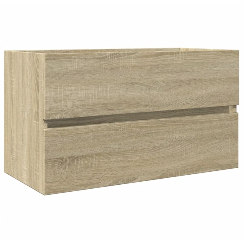 Sink Cabinet Sonoma Oak 80x38.5x45 cm Engineered Wood Vidaxl