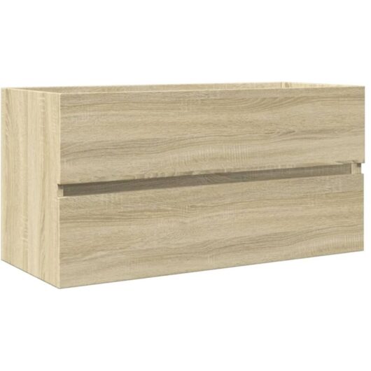 Sink Cabinet Sonoma Oak 90x38.5x45 cm Engineered Wood Vidaxl