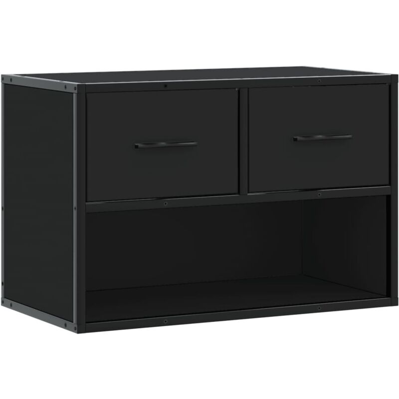 TV Cabinet Black 60x31x39.5 cm Engineered Wood and Metal vidaXL