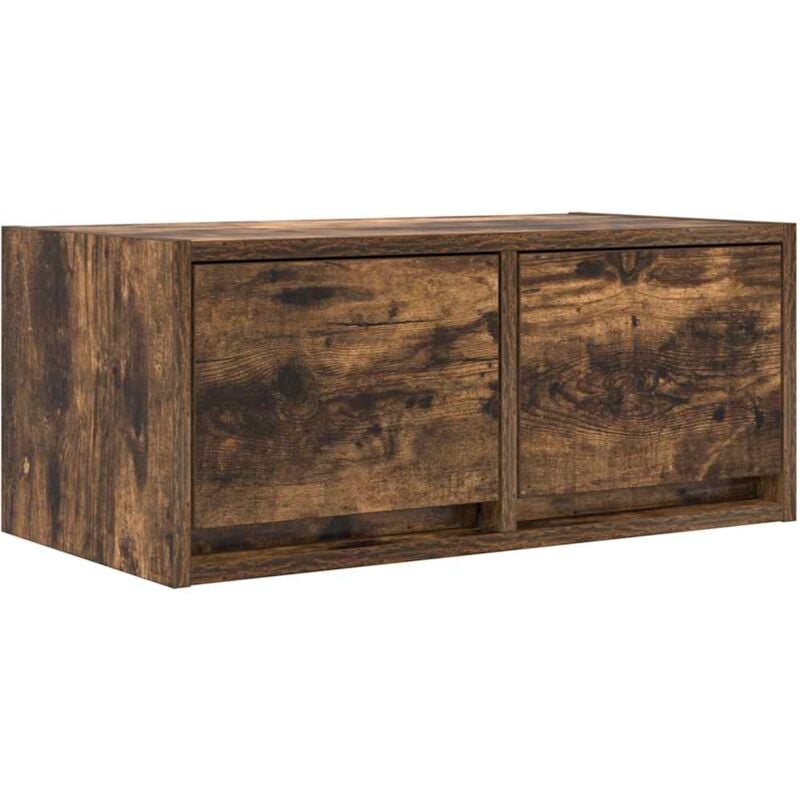 TV Cabinet Smoked Oak 60x31x25.5 cm Engineered Wood vidaXL