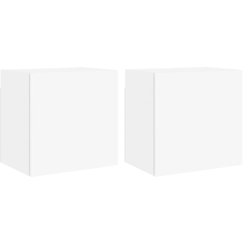 TV Wall Cabinets 2 pcs White 40.5x30x40 cm Engineered Wood vidaXL