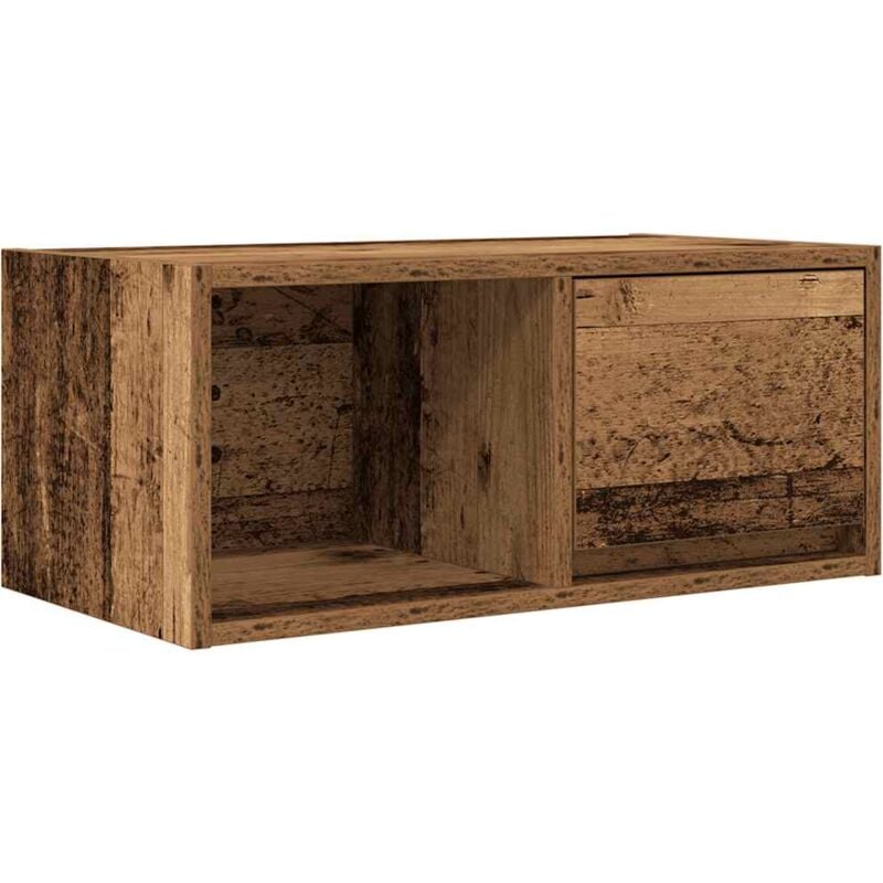 Tv Cabinet Old Wood 60x31x25.5 cm Engineered Wood Vidaxl