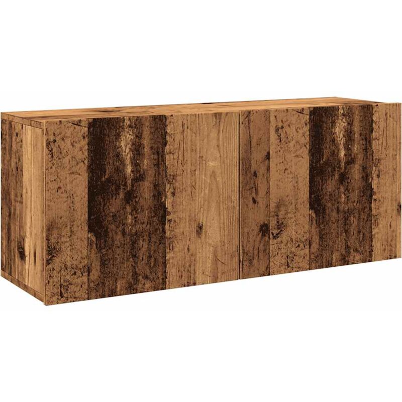 Tv Cabinet Wall-mounted Old Wood 100x30x41 cm Vidaxl