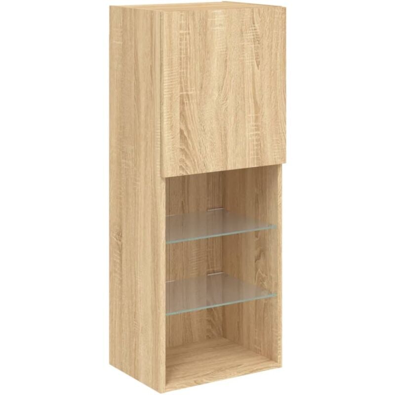 Tv Cabinet with led Lights Sonoma Oak 40.5x30x102 cm Vidaxl