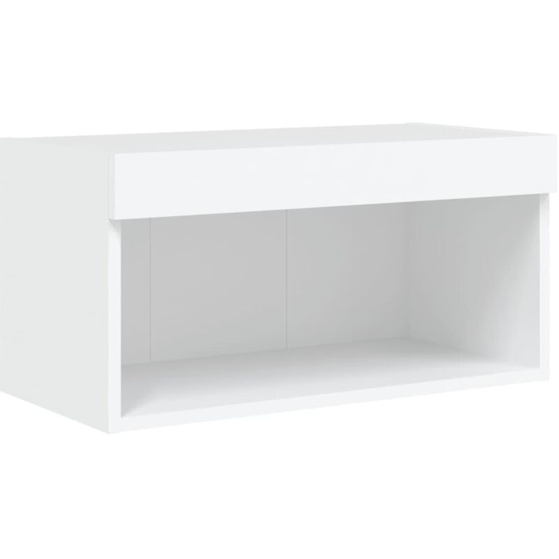 Tv Cabinet with led Lights White 60x30x30 cm Vidaxl