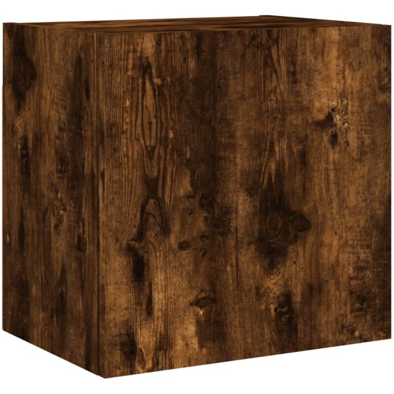 Tv Wall Cabinet Smoked Oak 40.5x30x40 cm Engineered Wood Vidaxl