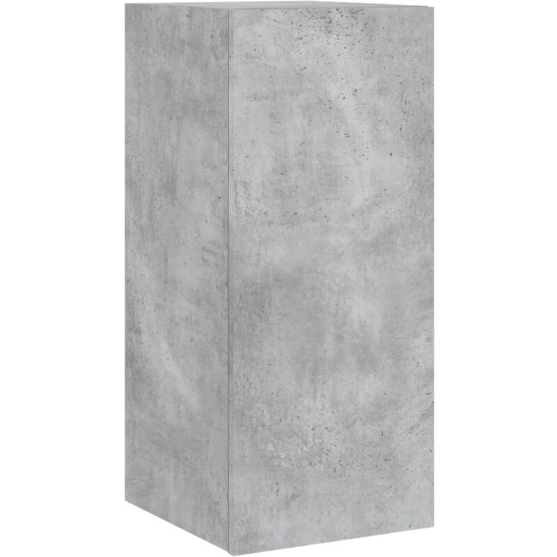Tv Wall Cabinet with led Lights Concrete Grey 30.5x35x70 cm Vidaxl