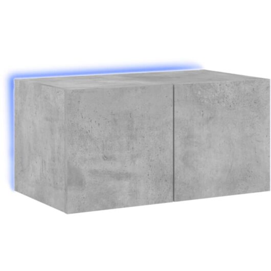 Tv Wall Cabinet with led Lights Concrete Grey 60x35x31 cm Vidaxl
