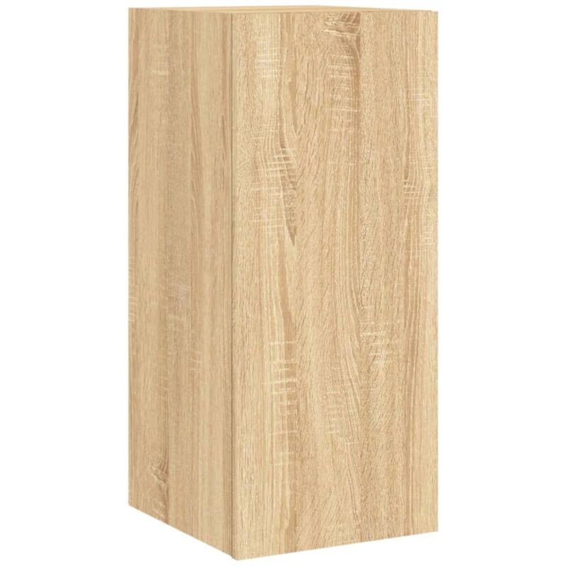 Tv Wall Cabinet with led Lights Sonoma Oak 30.5x35x70 cm Vidaxl