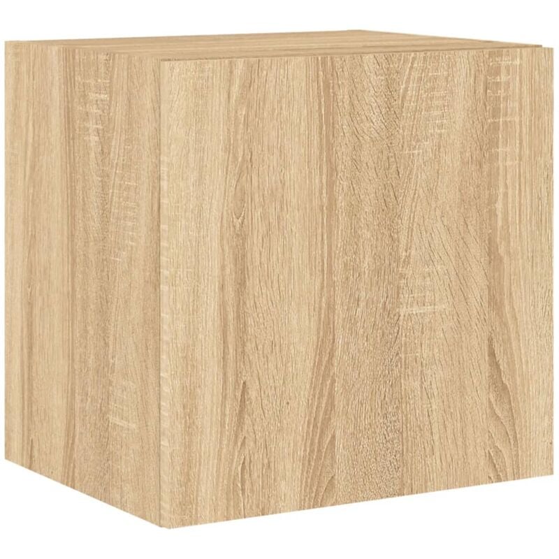 Tv Wall Cabinet with led Lights Sonoma Oak 40.5x35x40 cm Vidaxl