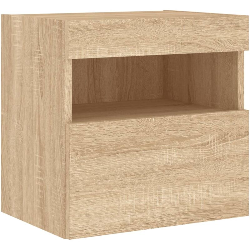 Tv Wall Cabinet with led Lights Sonoma Oak 40x30x40 cm Vidaxl