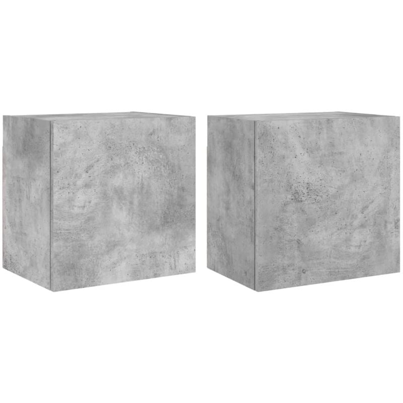 Tv Wall Cabinets 2 pcs Concrete Grey 40.5x30x40 cm Engineered Wood Vidaxl