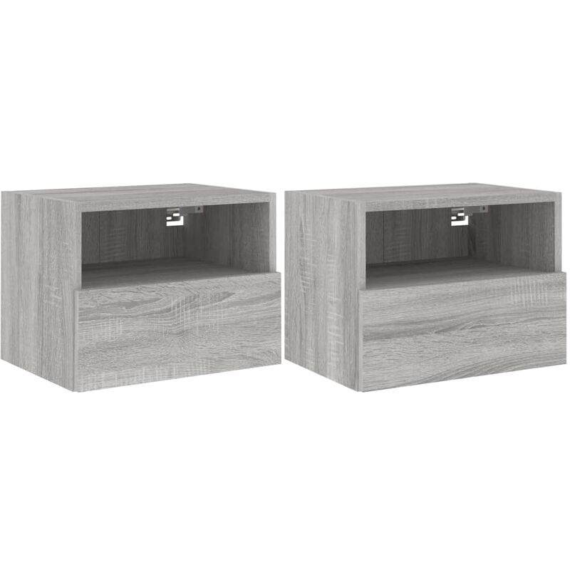 Tv Wall Cabinets 2 pcs Grey Sonoma 40x30x30 cm Engineered Wood Vidaxl