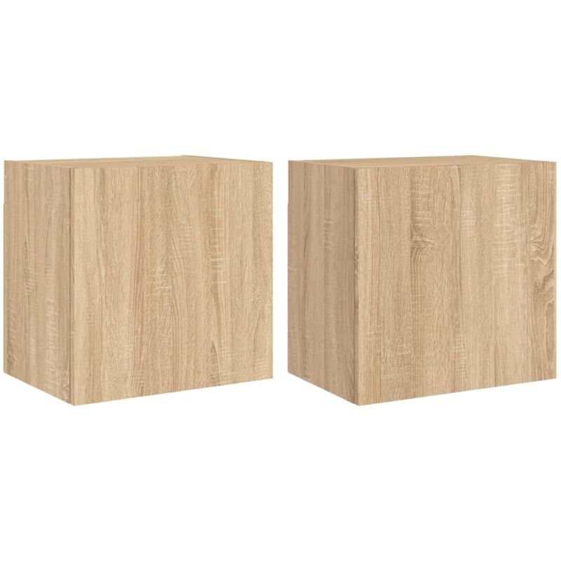 Tv Wall Cabinets 2 pcs Sonoma Oak 40.5x30x40 cm Engineered Wood Vidaxl