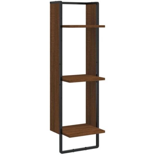 Vidaxl - 3-Tier Wall Shelf Brown Oak 30x25x100 cm Engineered Wood