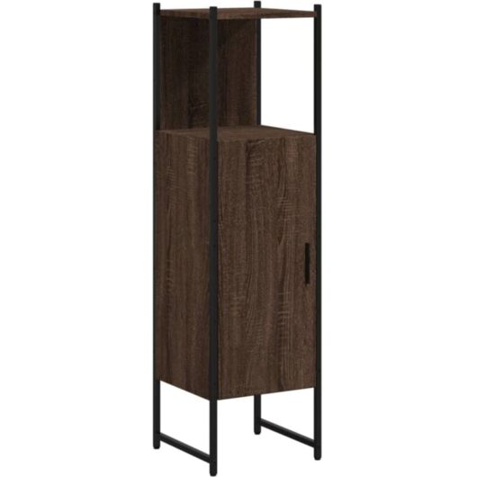 Vidaxl - Bathroom Cabinet Brown Oak 33x33x120.5 cm Engineered Wood