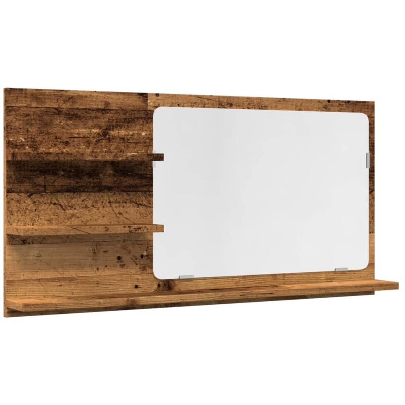 Vidaxl - Bathroom Mirror Cabinet Old Wood 90x11x45 cm Engineered Wood