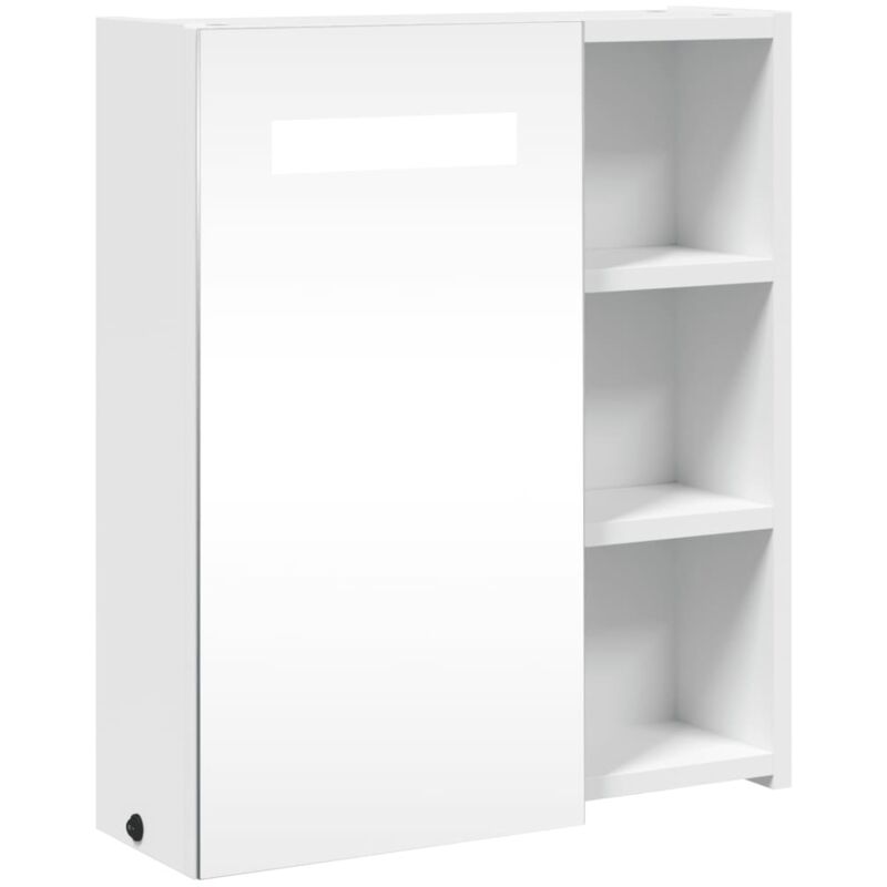 Vidaxl - Bathroom Mirror Cabinet with led Light White 45x13x52 cm