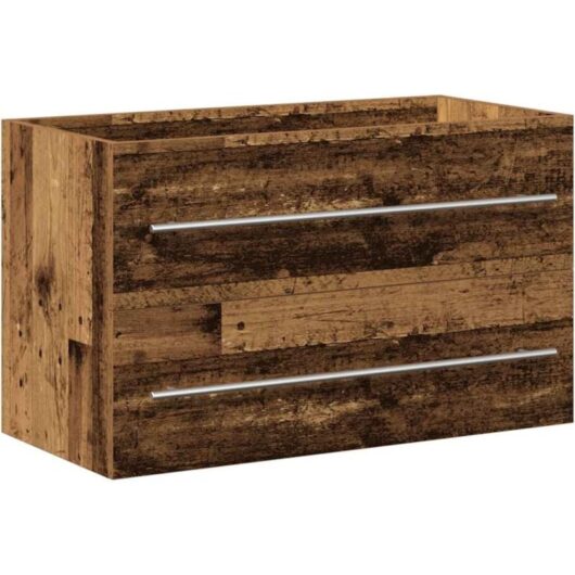 Vidaxl - Bathroom Sink Cabinet Old Wood 80x38.5x48 cm Engineered Wood