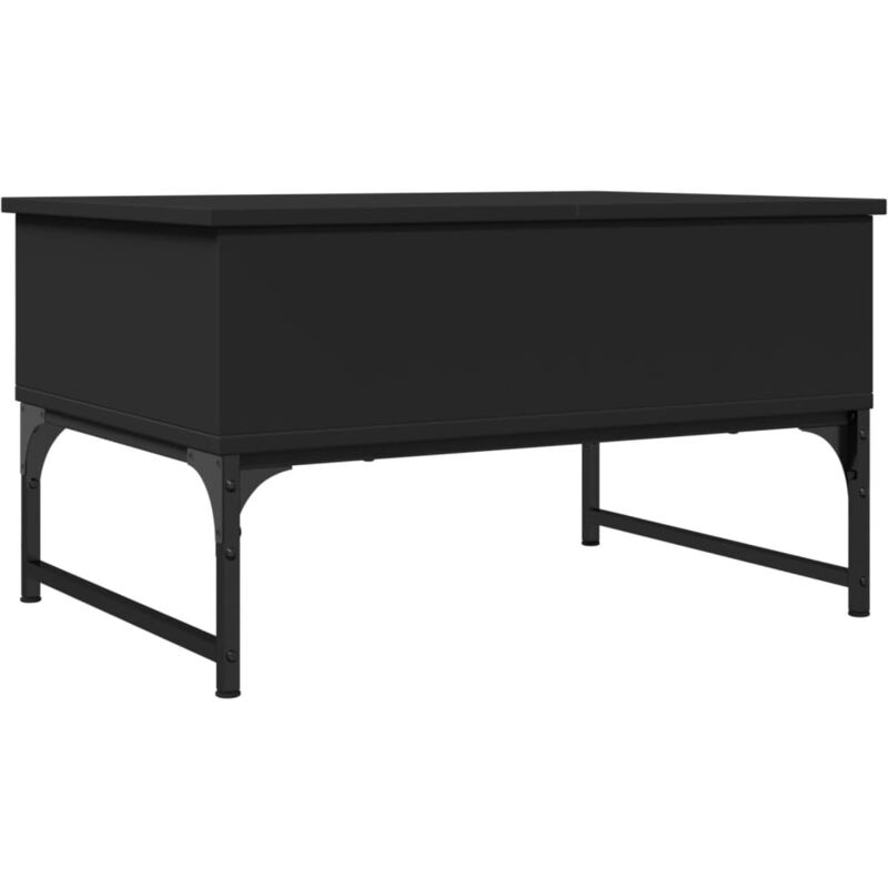Vidaxl - Coffee Table Black 70x50x40 cm Engineered Wood and Metal