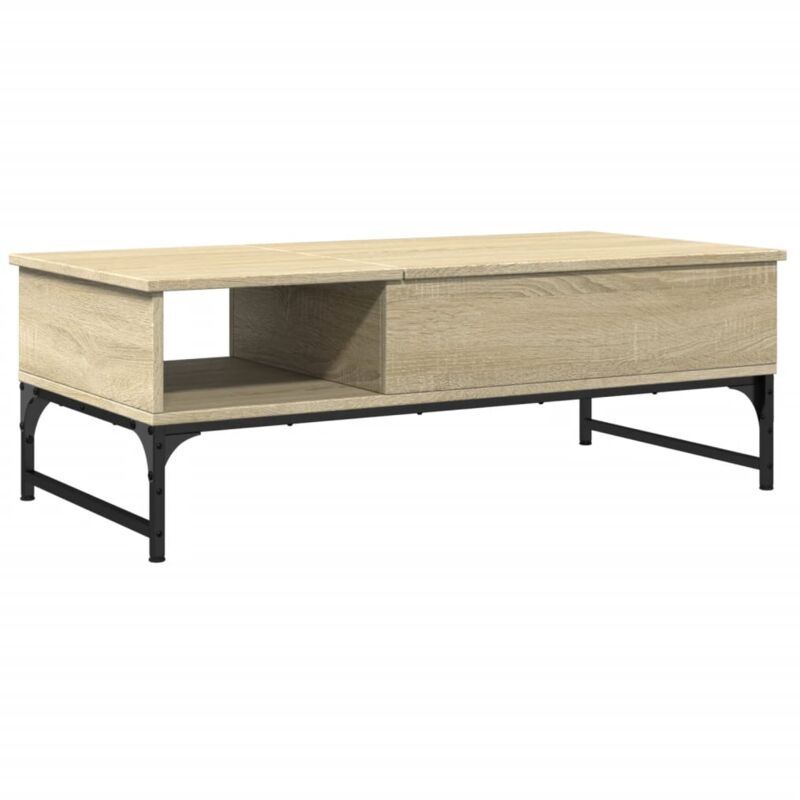 Vidaxl - Coffee Table Sonoma Oak 100x50x35 cm Engineered Wood and Metal