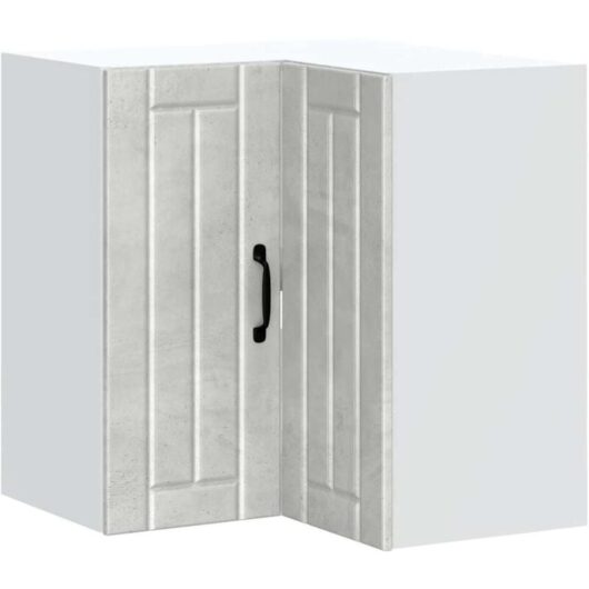 Vidaxl - Kitchen Wall Corner Cabinet Lucca Concrete Grey Engineered Wood