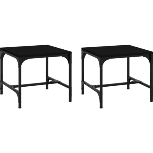 Vidaxl - Side Tables 2 pcs Black 40x40x35 cm Engineered Wood