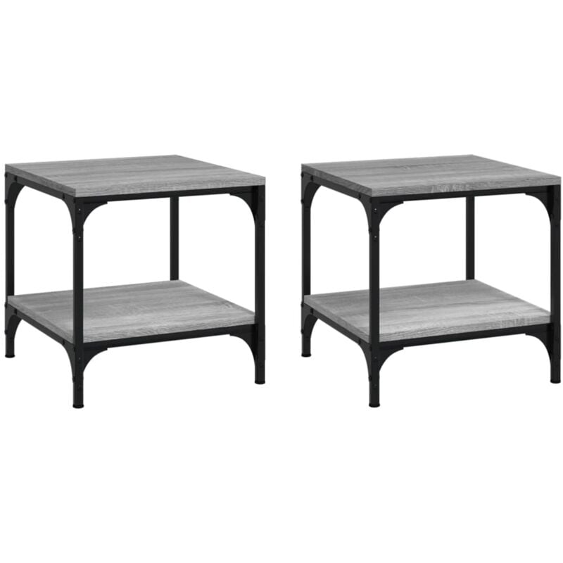 Vidaxl - Side Tables 2 pcs Grey Sonoma 40x40x40 cm Engineered Wood