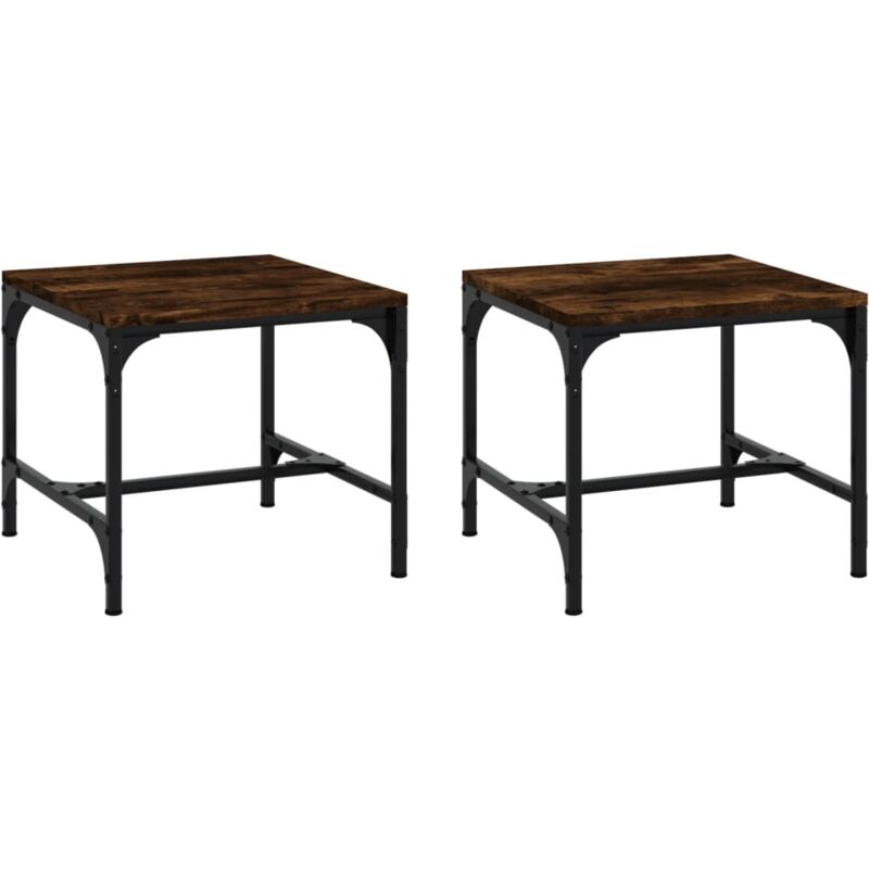 Vidaxl - Side Tables 2 pcs Smoked Oak 40x40x35 cm Engineered Wood