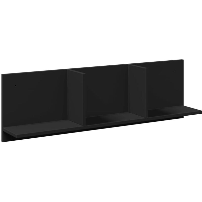 Vidaxl - Wall Cabinet 100x16.5x30 cm Black Engineered Wood