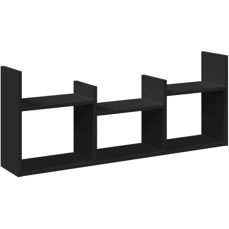 Vidaxl - Wall Cabinet 100x18x40 cm Black Engineered Wood