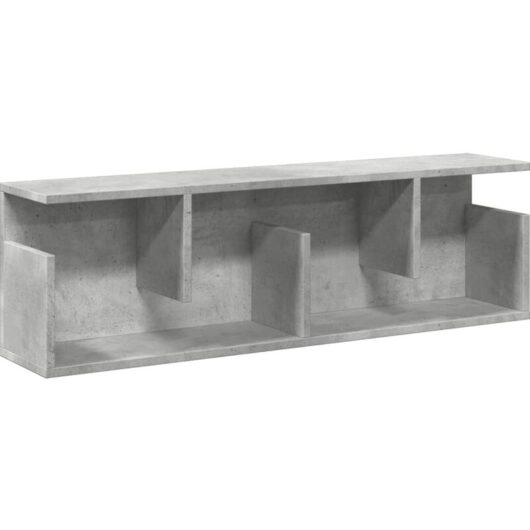 Vidaxl - Wall Cabinet 100x20x30 cm Concrete Grey Engineered Wood