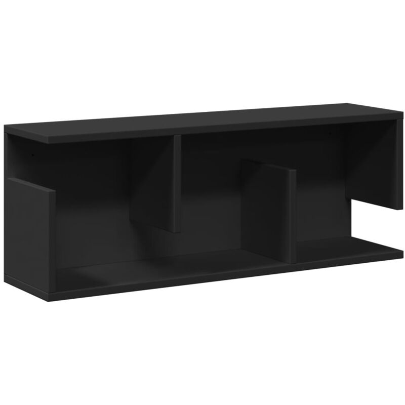 Vidaxl - Wall Cabinet 80x20x30 cm Black Engineered Wood