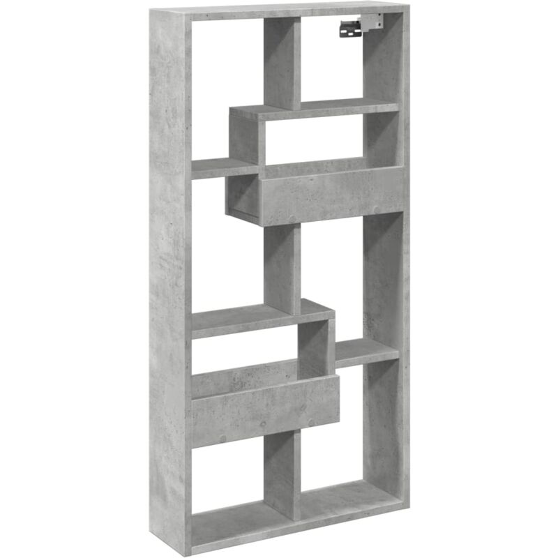 Vidaxl - Wall Cabinet Concrete Grey 50x15x100 cm Engineered Wood