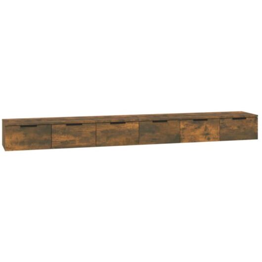 Vidaxl - Wall Cabinets 2 pcs Smoked Oak 102x30x20 cm Engineered Wood