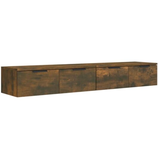 Vidaxl - Wall Cabinets 2 pcs Smoked Oak 68x30x20 cm Engineered Wood