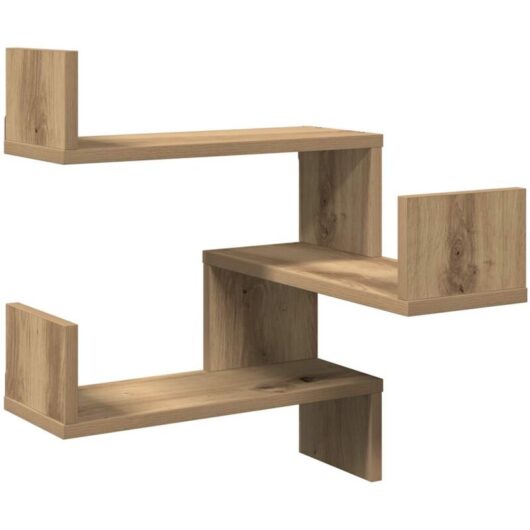 Vidaxl - Wall Corner Shelf Artisan Oak 40x40x49.5 cm Engineered Wood