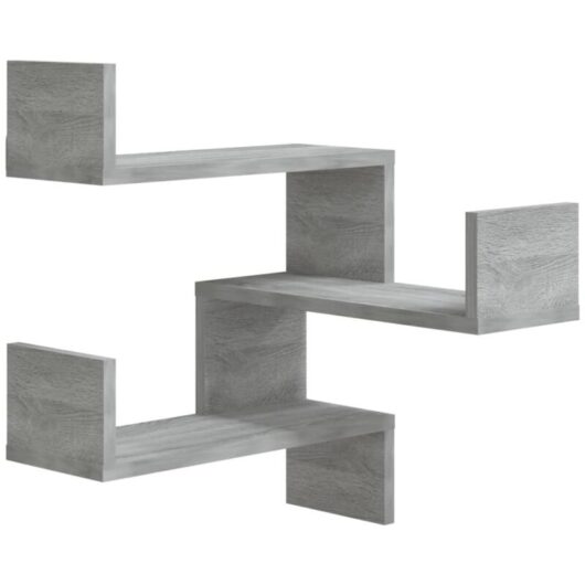 Vidaxl - Wall Corner Shelf Grey Sonoma 40x40x50 cm Engineered Wood