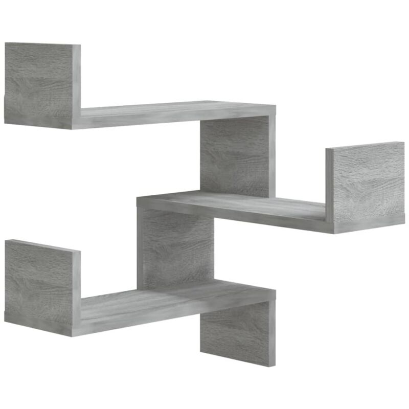 Vidaxl - Wall Corner Shelf Grey Sonoma 40x40x50 cm Engineered Wood