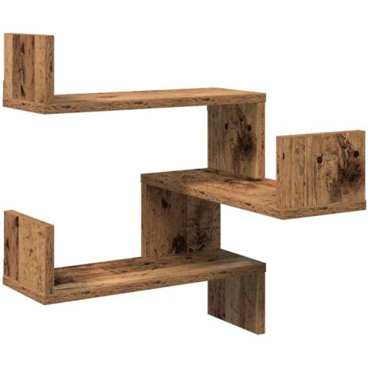 Vidaxl - Wall Corner Shelf Old Wood 40x40x49.5 cm Engineered Wood